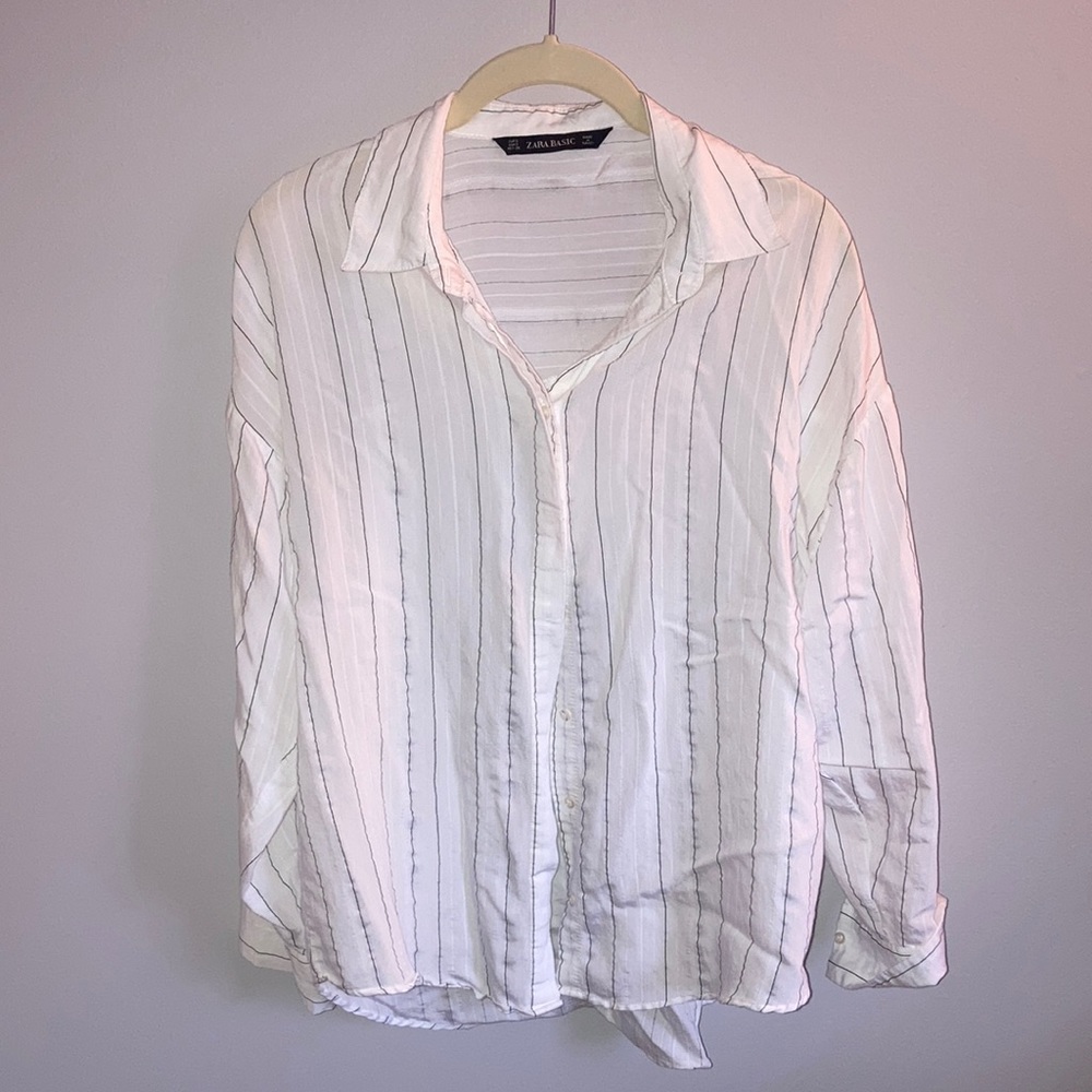 Striped button down